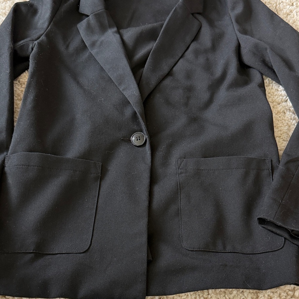 Classic H&M Black Women's Blazer Jacket - Single Button - Picture 2 of 3
